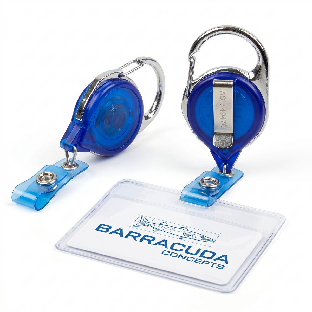 Carabiner ID Badge Reel with Slide Clip