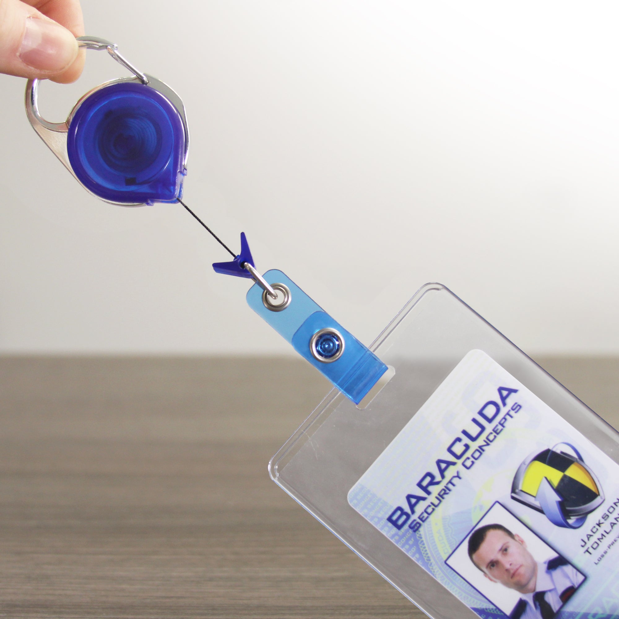 Carabiner ID Badge Reel with Slide Clip