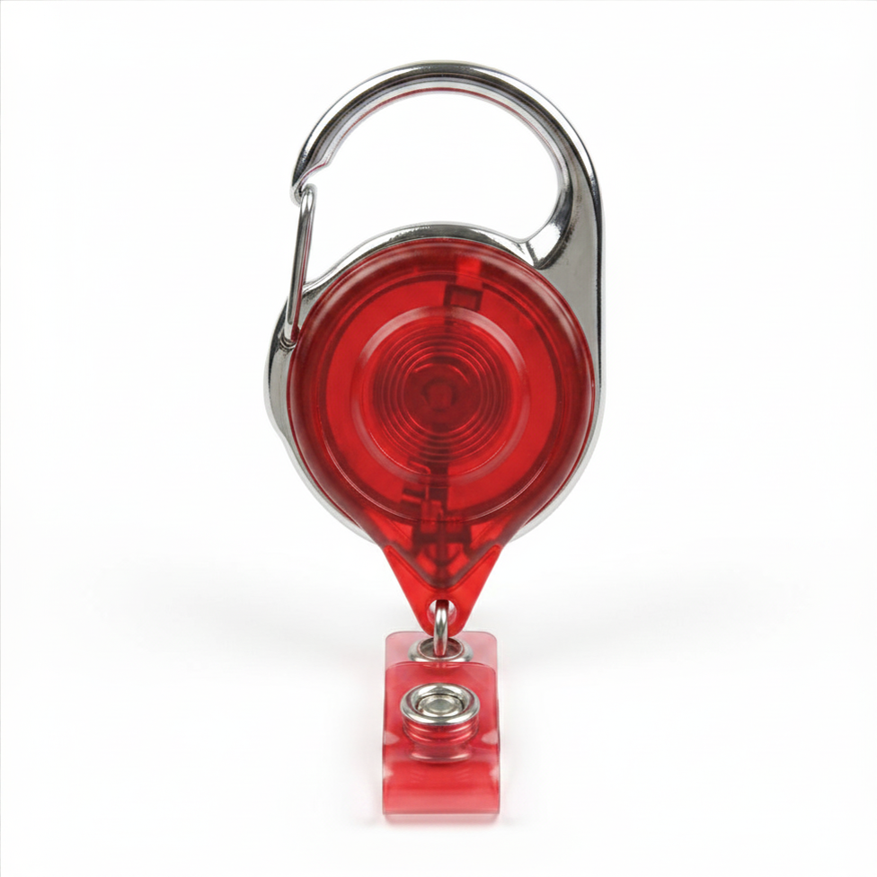 Carabiner ID Badge Reel with Slide Clip