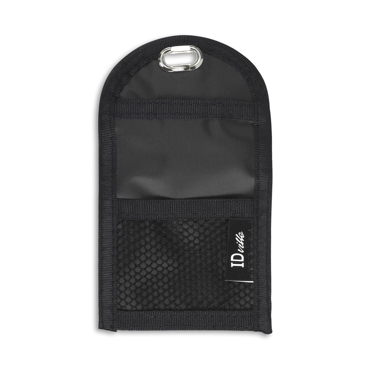 Badge Holder with Pocket - 10 Pack - Black - back view