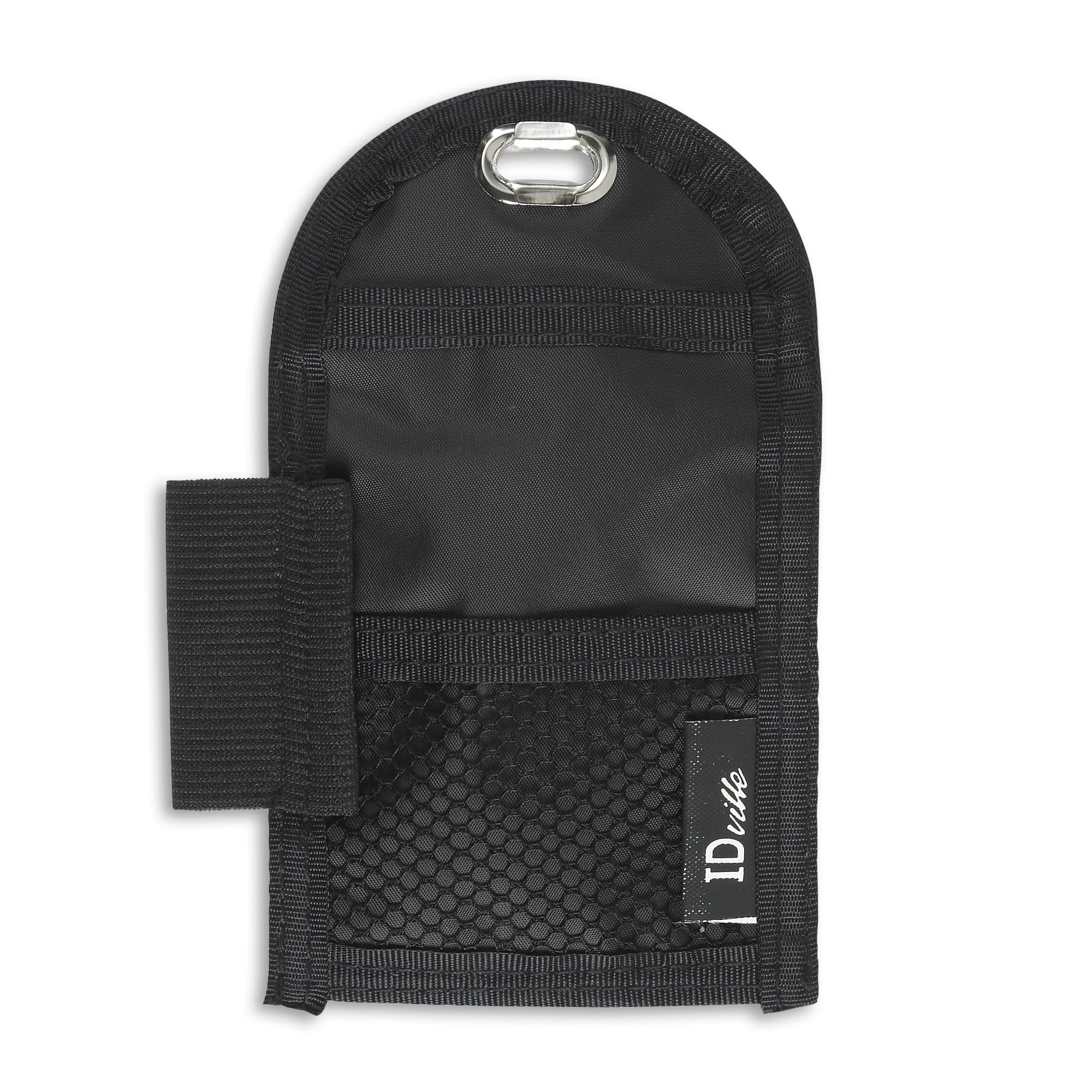 Badge Holder with Pen Loop Accessory - 10 Pack - Black - back view