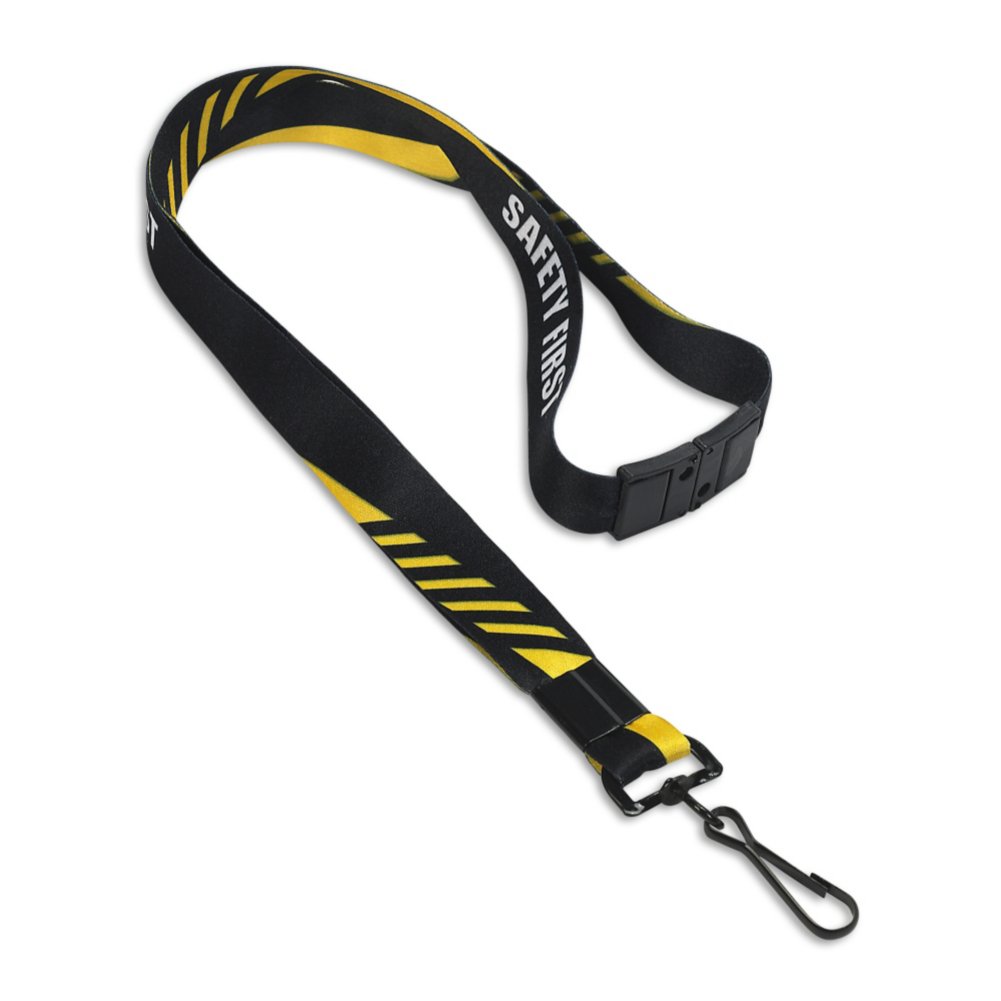 Woven Nylon Lanyard - Safety First Print - 10 Pack