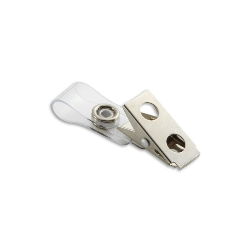 Clear ID Badge Clip - 100 Pack - Clear