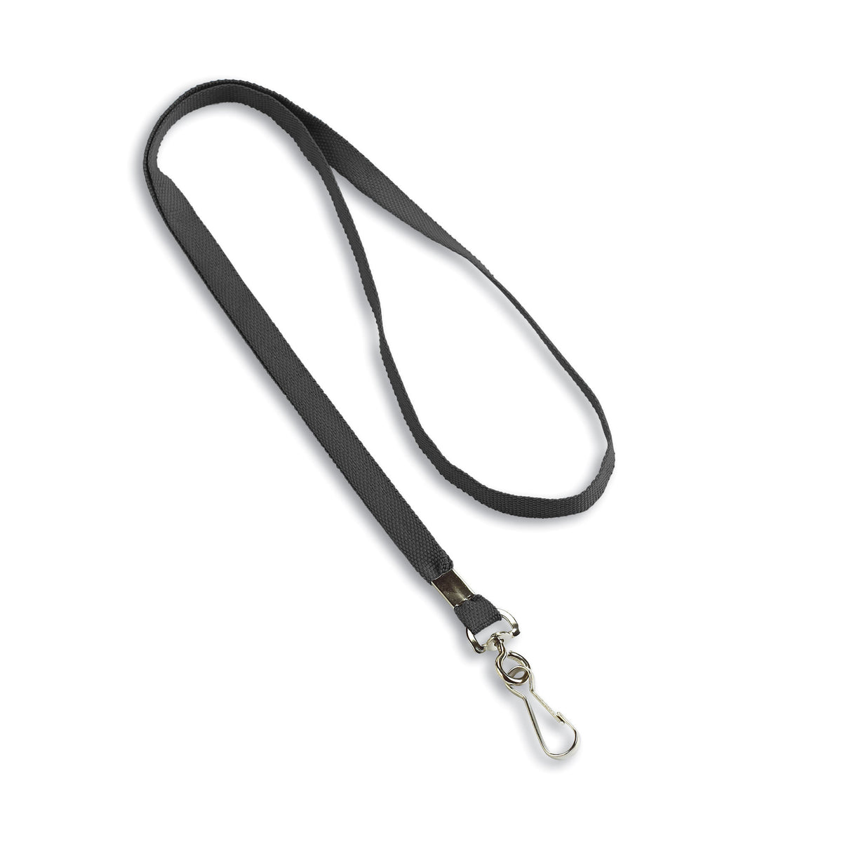 Blank Flat Woven Lanyard - 25 Pack - Black