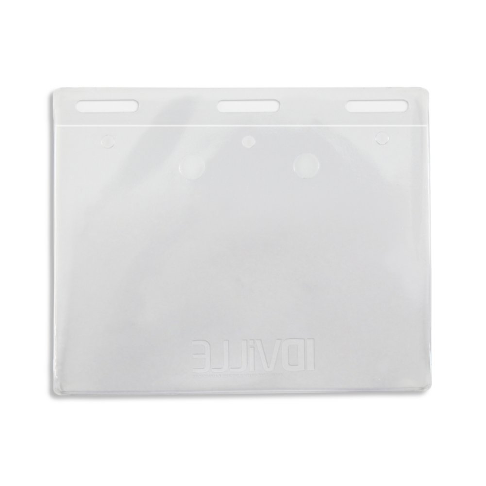No-Flip Triple Slot Horizontal Badge Holder 4 by 3 - 50 Pack