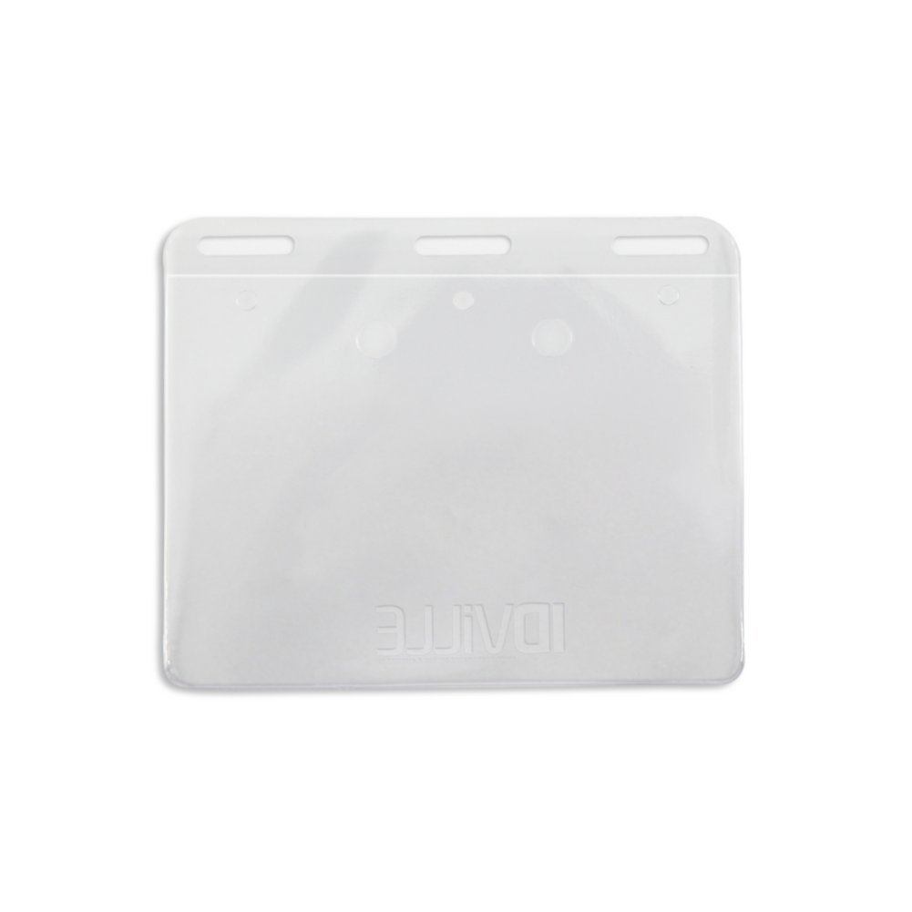No-Flip Triple Slot Horizontal Badge Holder 3 by 2 - 50 Pack
