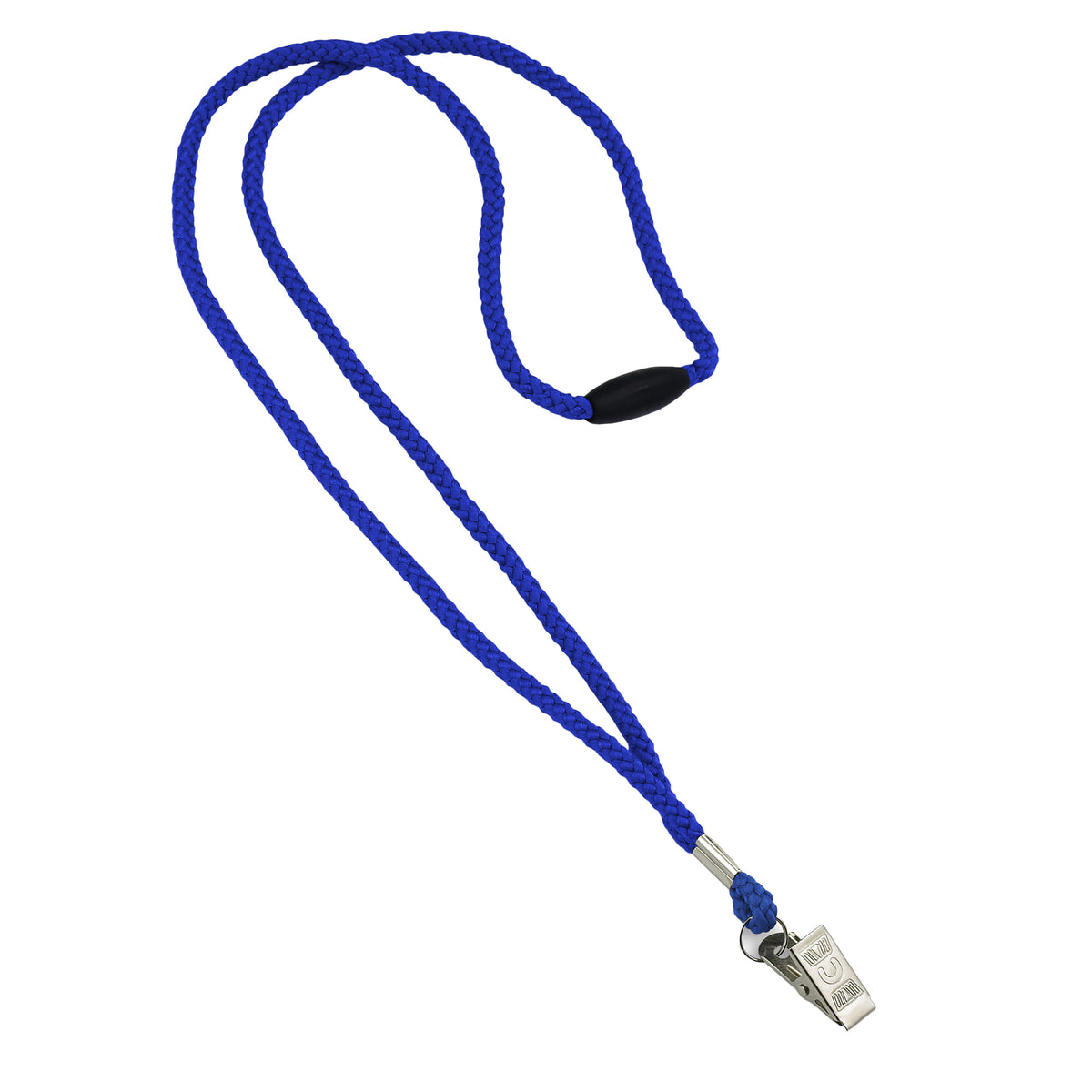 Round Woven Blank Polyester Lanyards with Breakaway - 25 Pack - Royal Blue