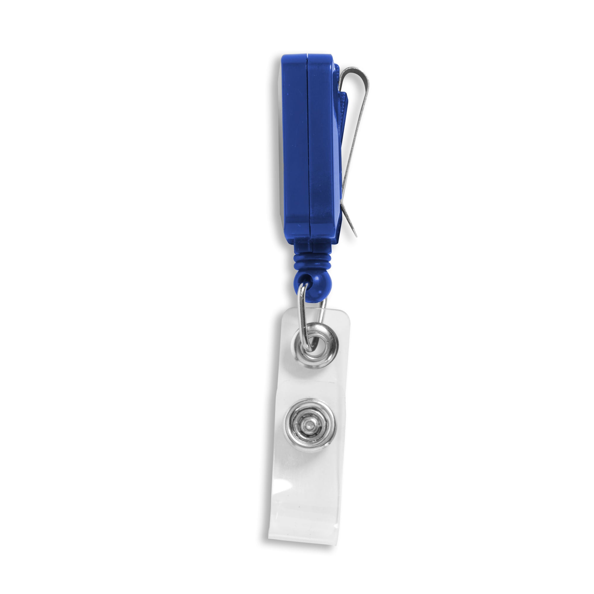 Square Shaped Badge Reels - 25 Pack - Blue - side view