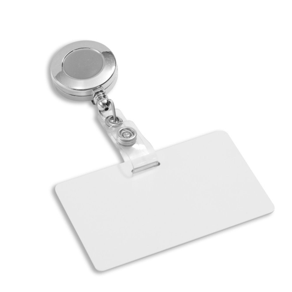 Round Metallic Colored Badge Reel - 25 Pack - in use