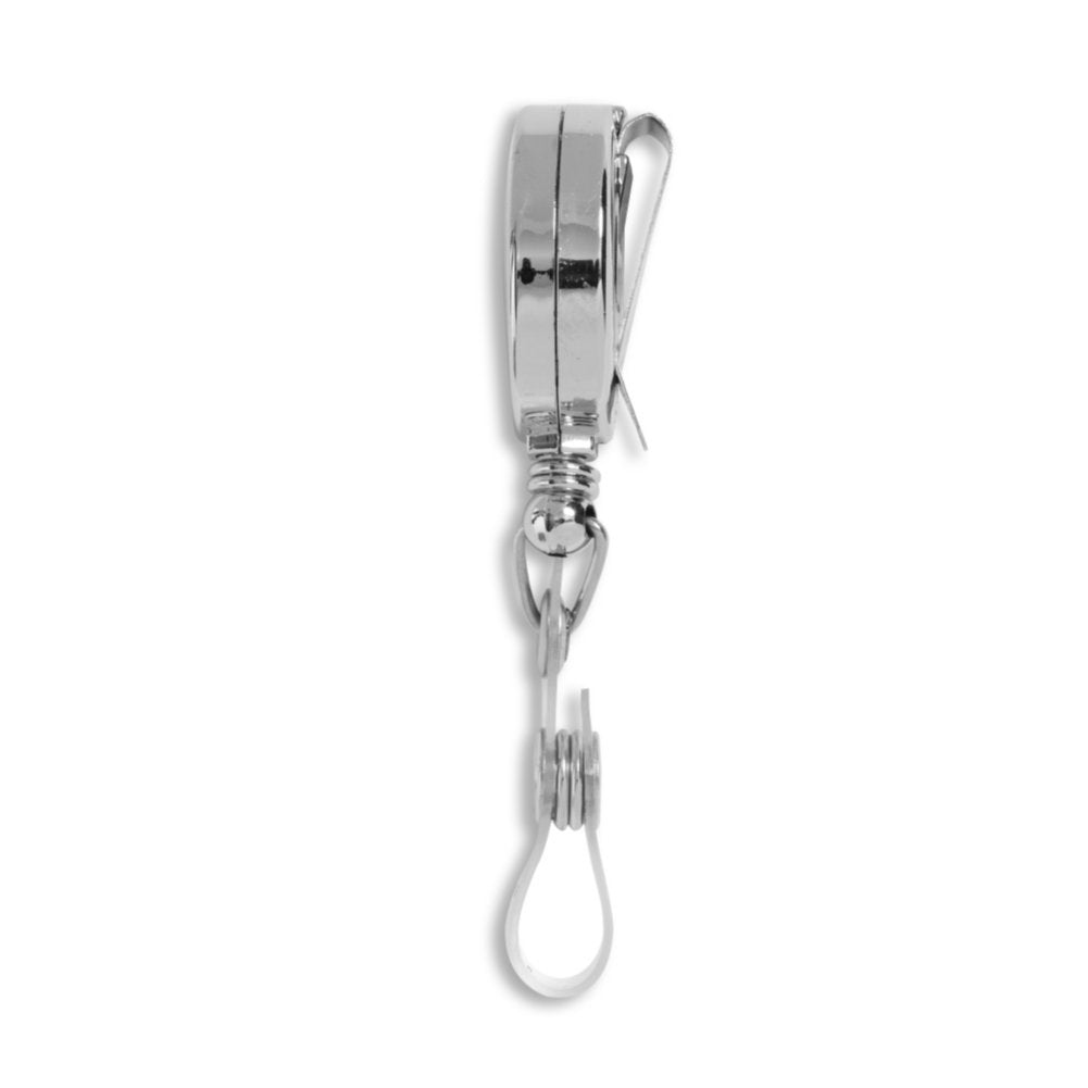 Round Metallic Colored Badge Reel - 25 Pack - side view