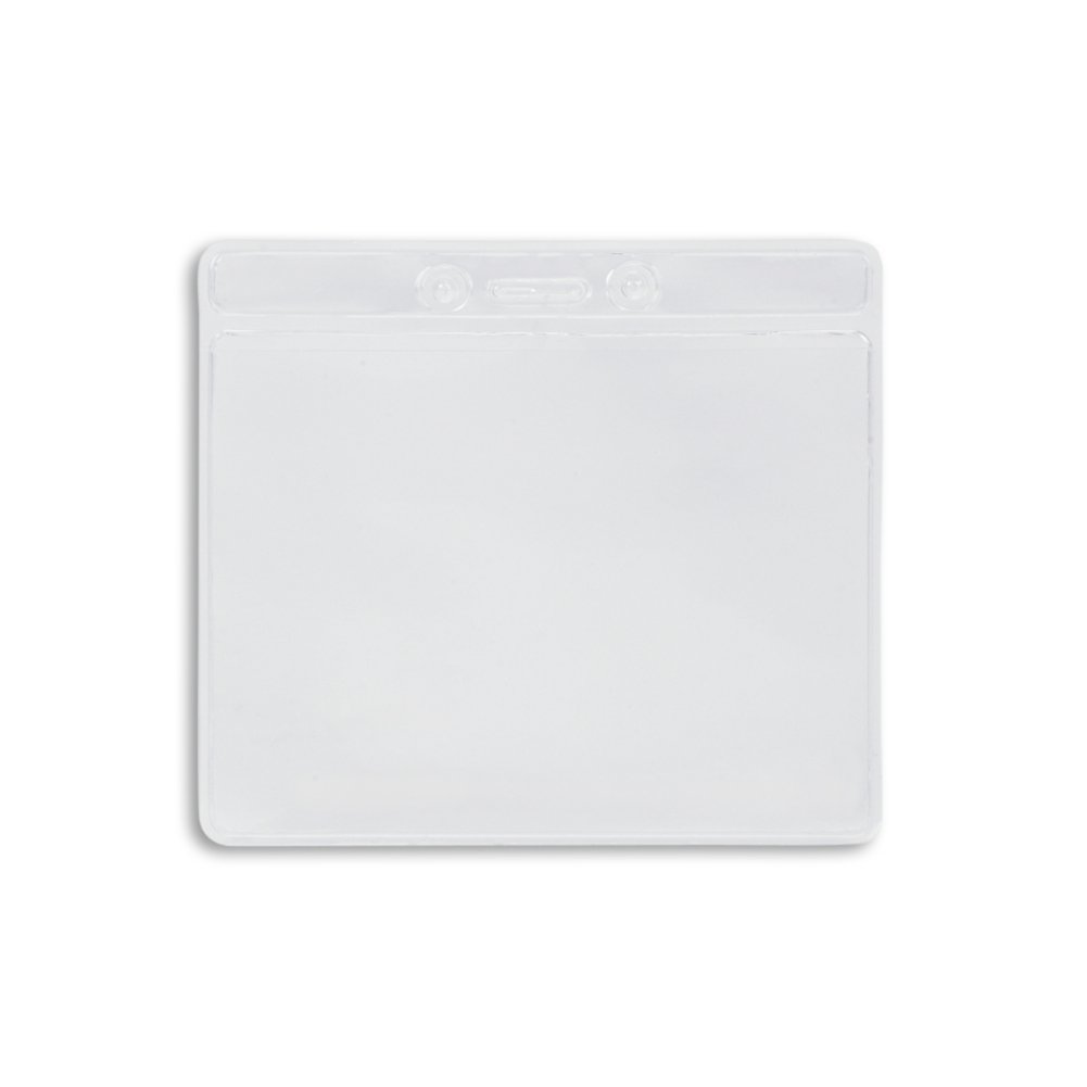 Horizontal Clear Color Bar Badge Holder - 50 Pack - Clear