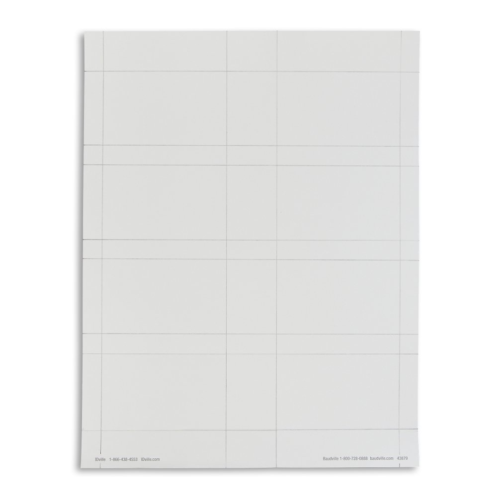3 1/8" x 1 7/8" Blank ID Badge Stock - Credit Card Size - 50/Pack