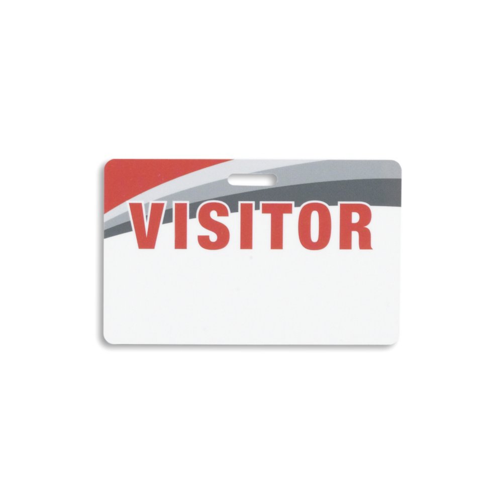 Visitor Re-Writable PVC Plastic ID Card - 25/Pack