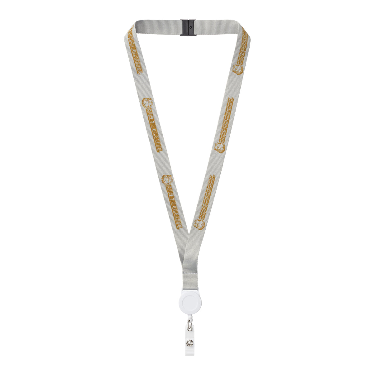3/4" Polyester Lanyard/Reel Combo - One Imprint Custom Lanyard