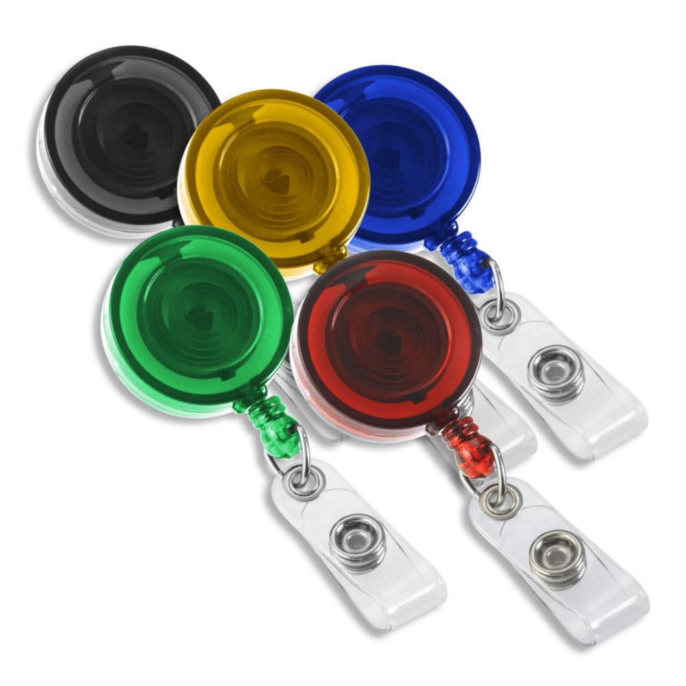 Round Badge Reels Variety Pack - Translucent Colors - 25/Pack