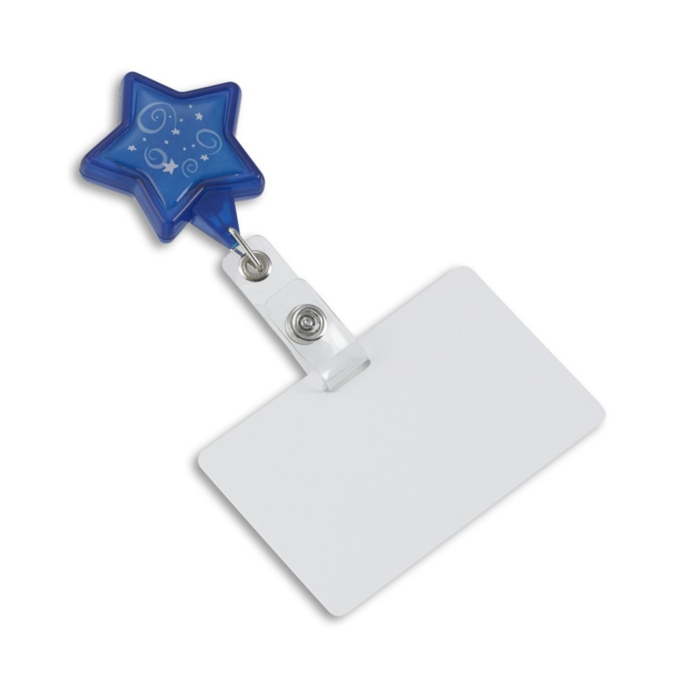Blue Star Badge Reel - 25 Pack - in use