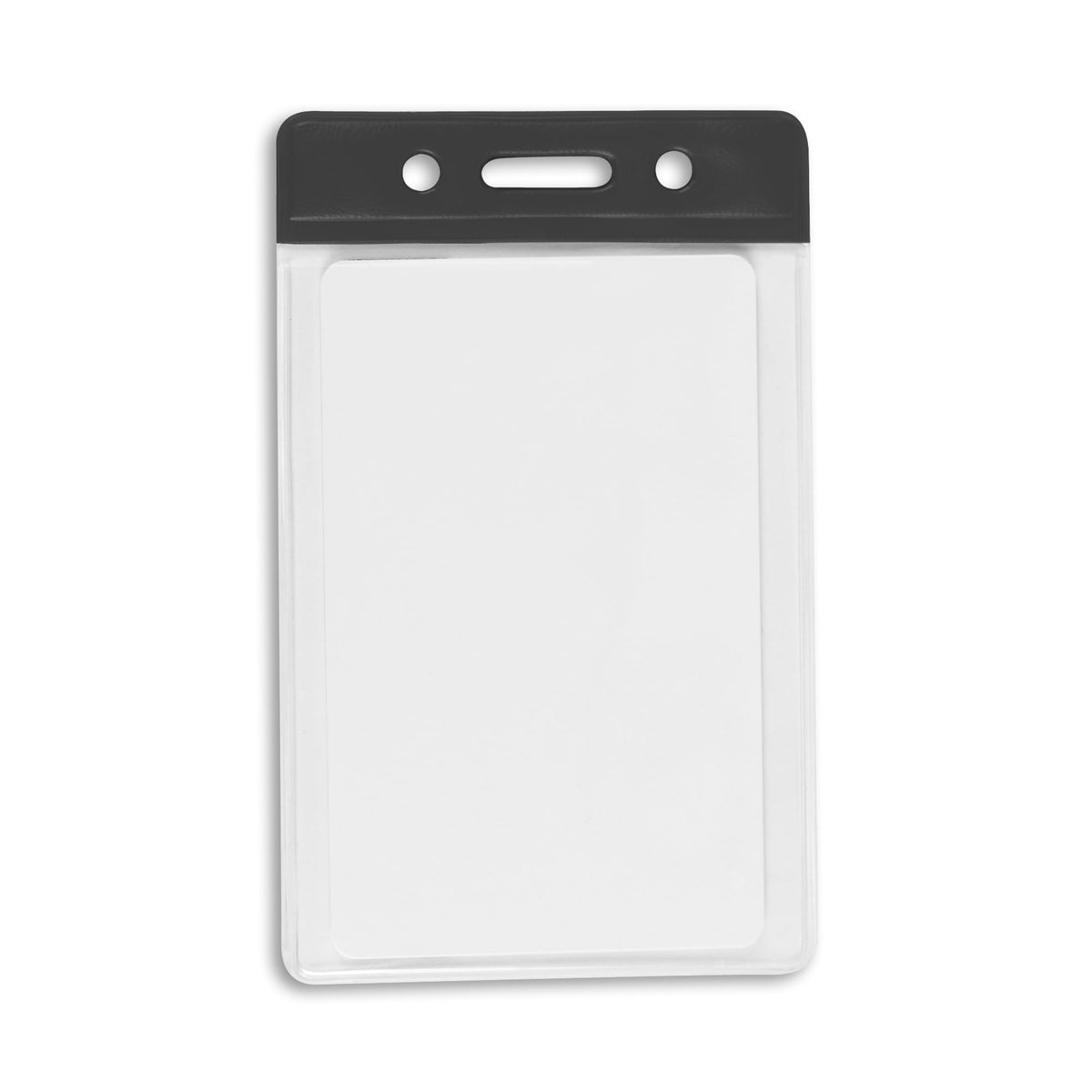 Vertical Color Bar Badge Holder - 50 Pack - Black - in use