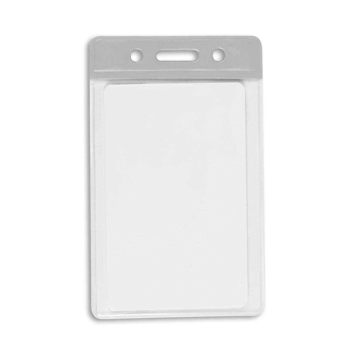Vertical Color Bar Badge Holder - 50 Pack - White - in use