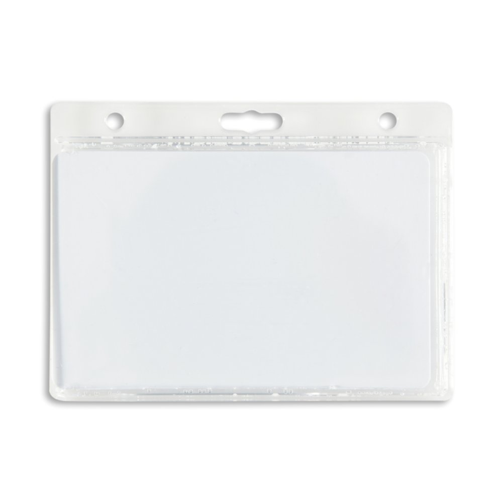Horizontal Hard Plastic Badge Holder - 50 Pack - in use