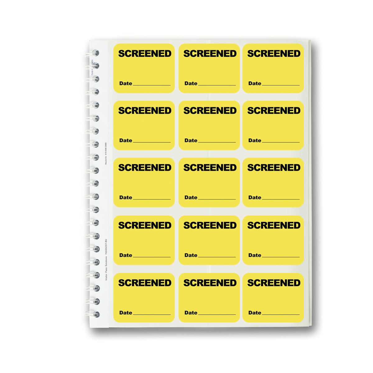 Screened Stickers Badge Book - Yellow