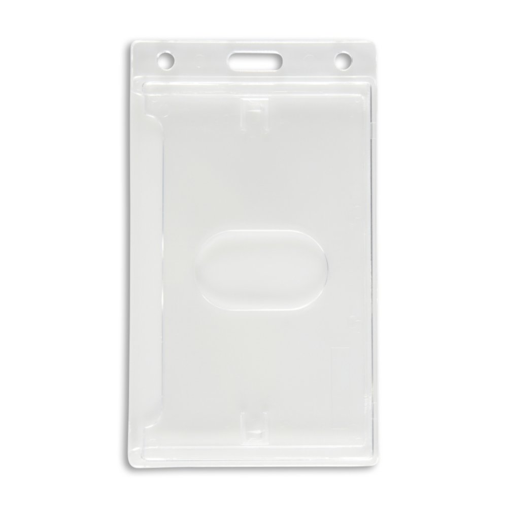 Vertical Hard Plastic Badge Holder - 50 Pack