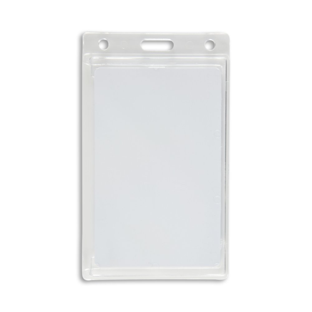 Vertical Hard Plastic Badge Holder - 50 Pack - in use