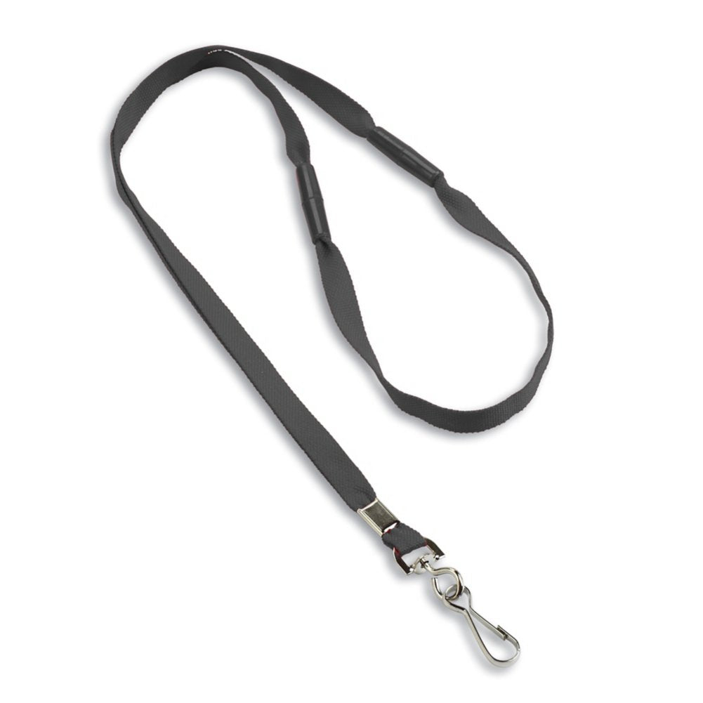 Two-Way Breakaway Blank Lanyard - 25 Pack - Black
