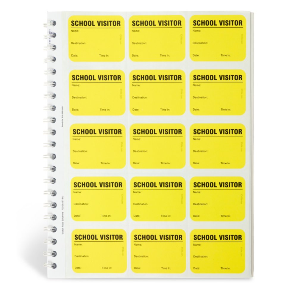 School Visitor Pass Registry Book by Visitor Pass Solutions