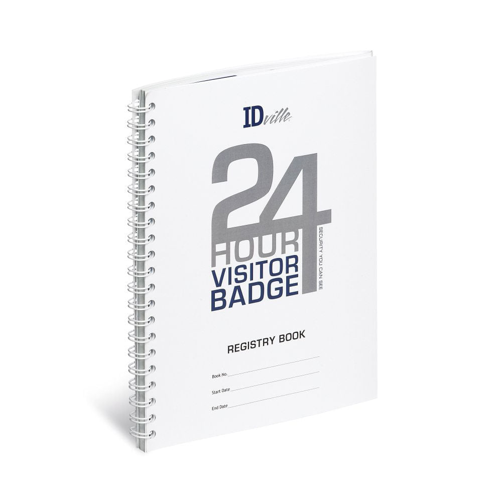 24 Hr Visitor Badge Registry Book by IDVille - cover