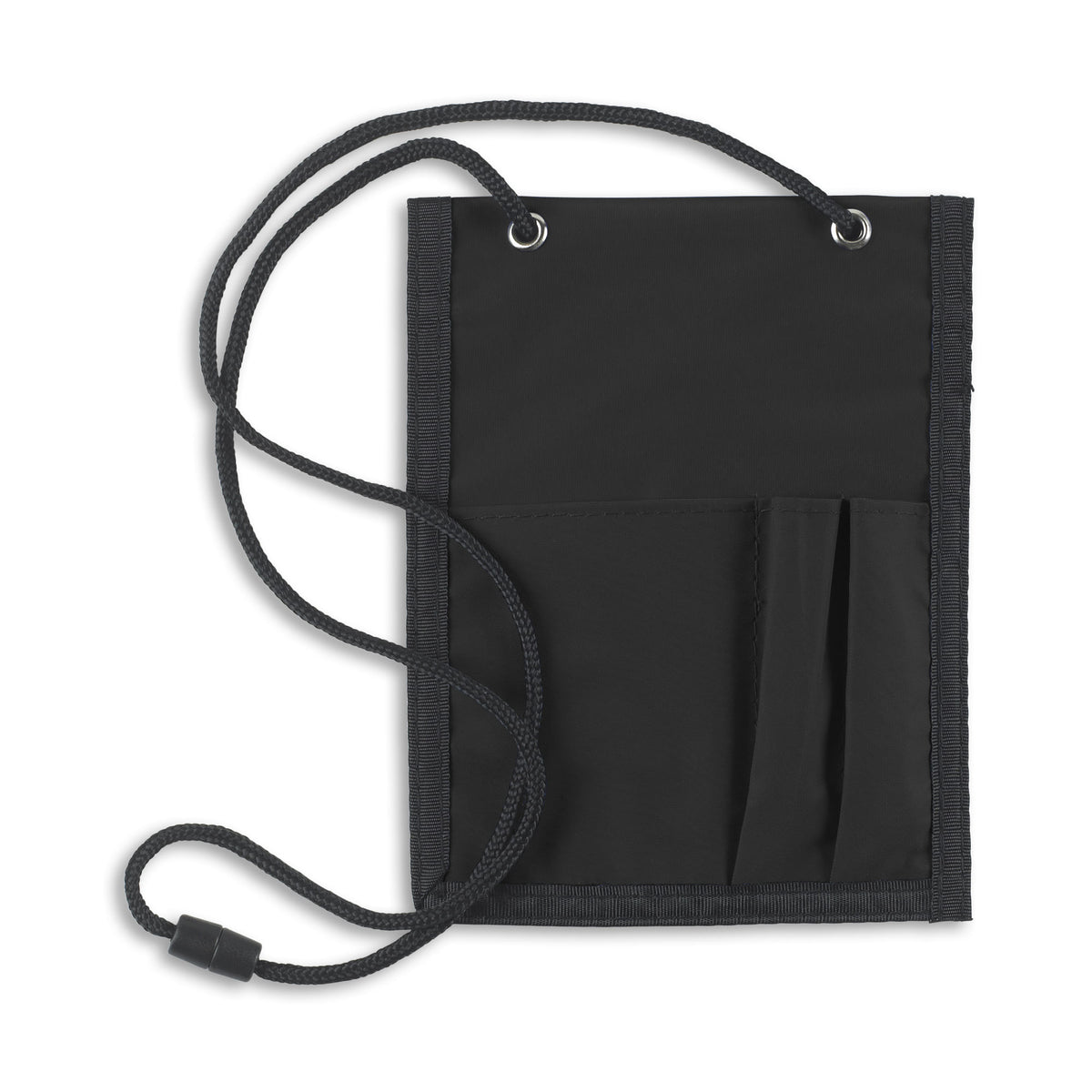 Event Zipper Pouch Badge Holder - 25 Pack - Black - back view