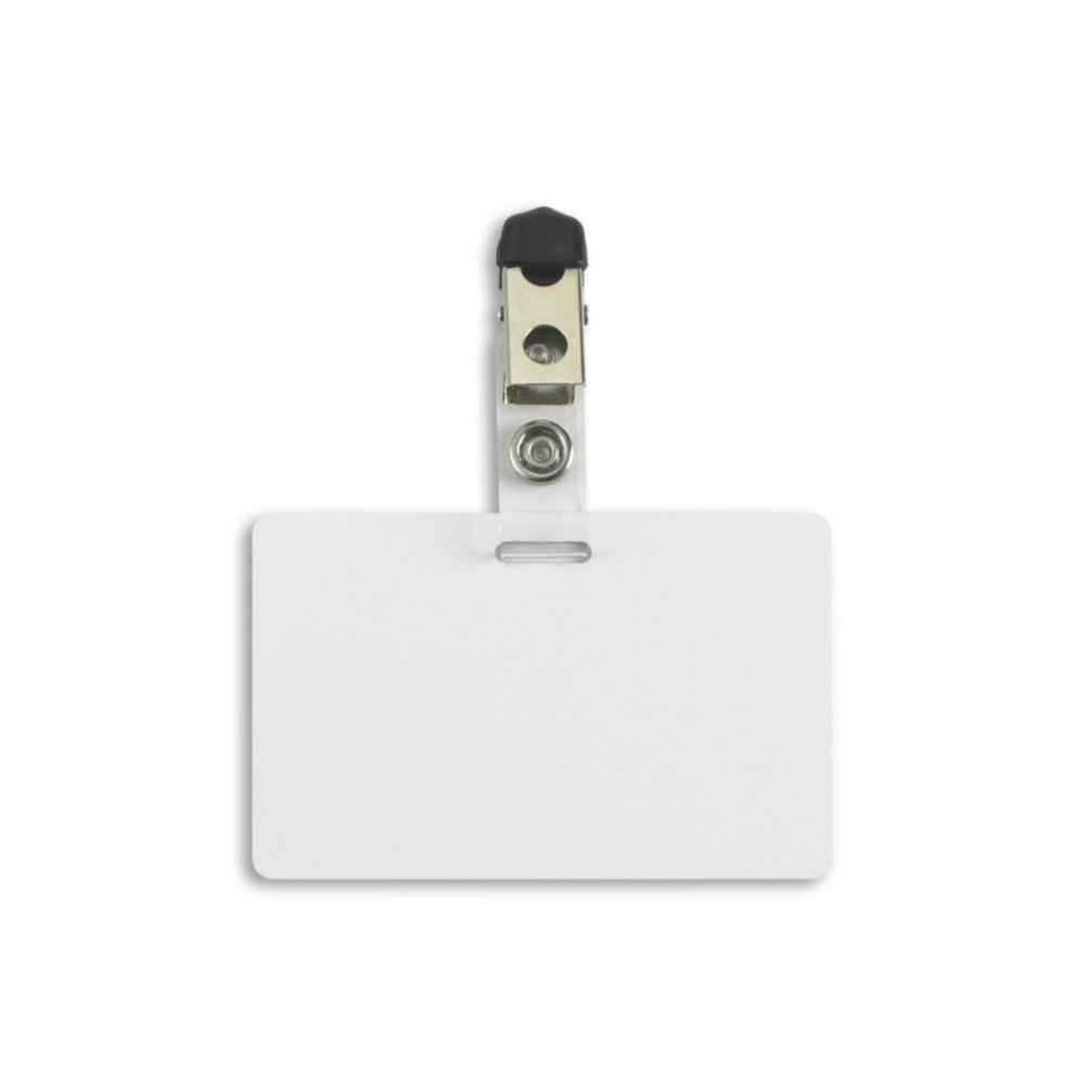 ID Badge Clip with Rubber Tip - 100/Pack - in use
