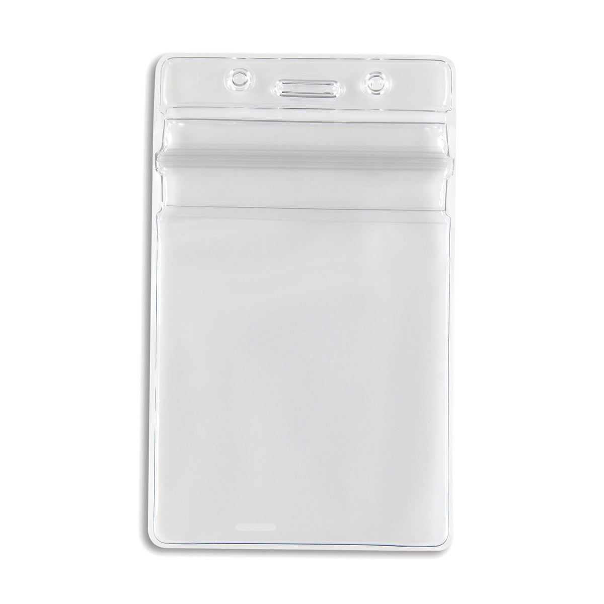 Vertical ID Badge Holder with Zip-Lock