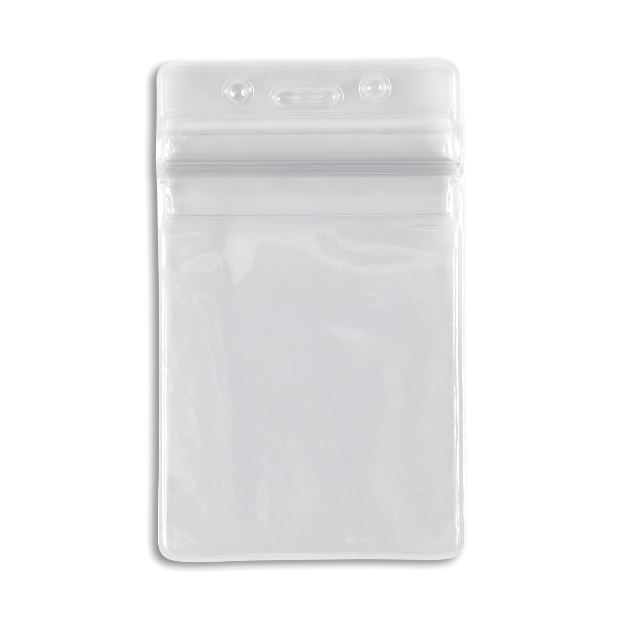 Vertical ID Badge Holder with Zip-Lock