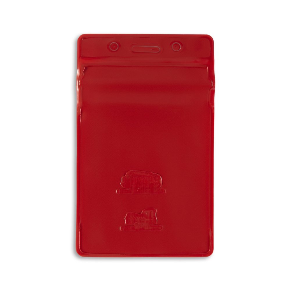 Vertical Sealable Vinyl Badge Holder - 50 Pack - back view