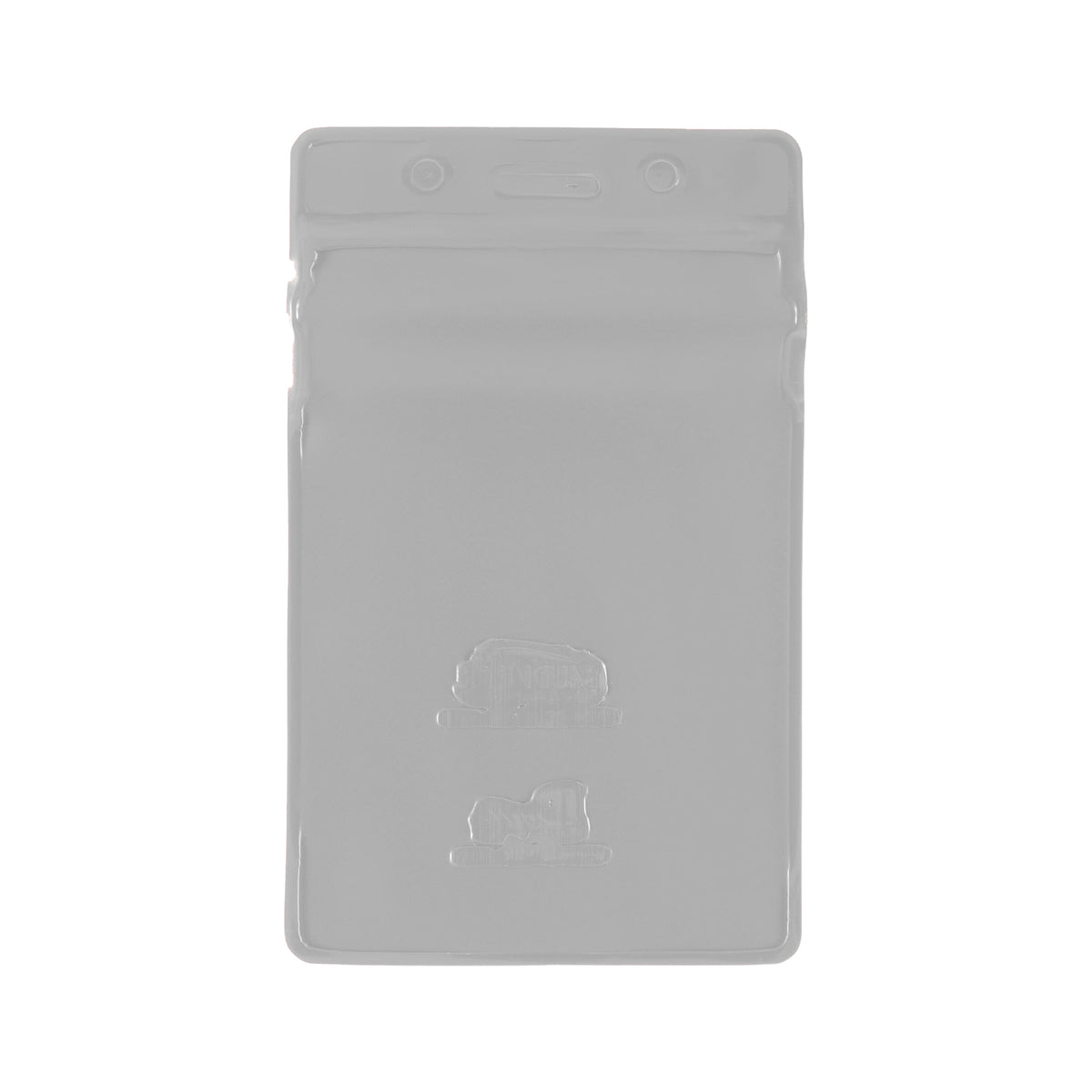 Vertical Sealable Vinyl Badge Holder - 50 Pack - White - back view