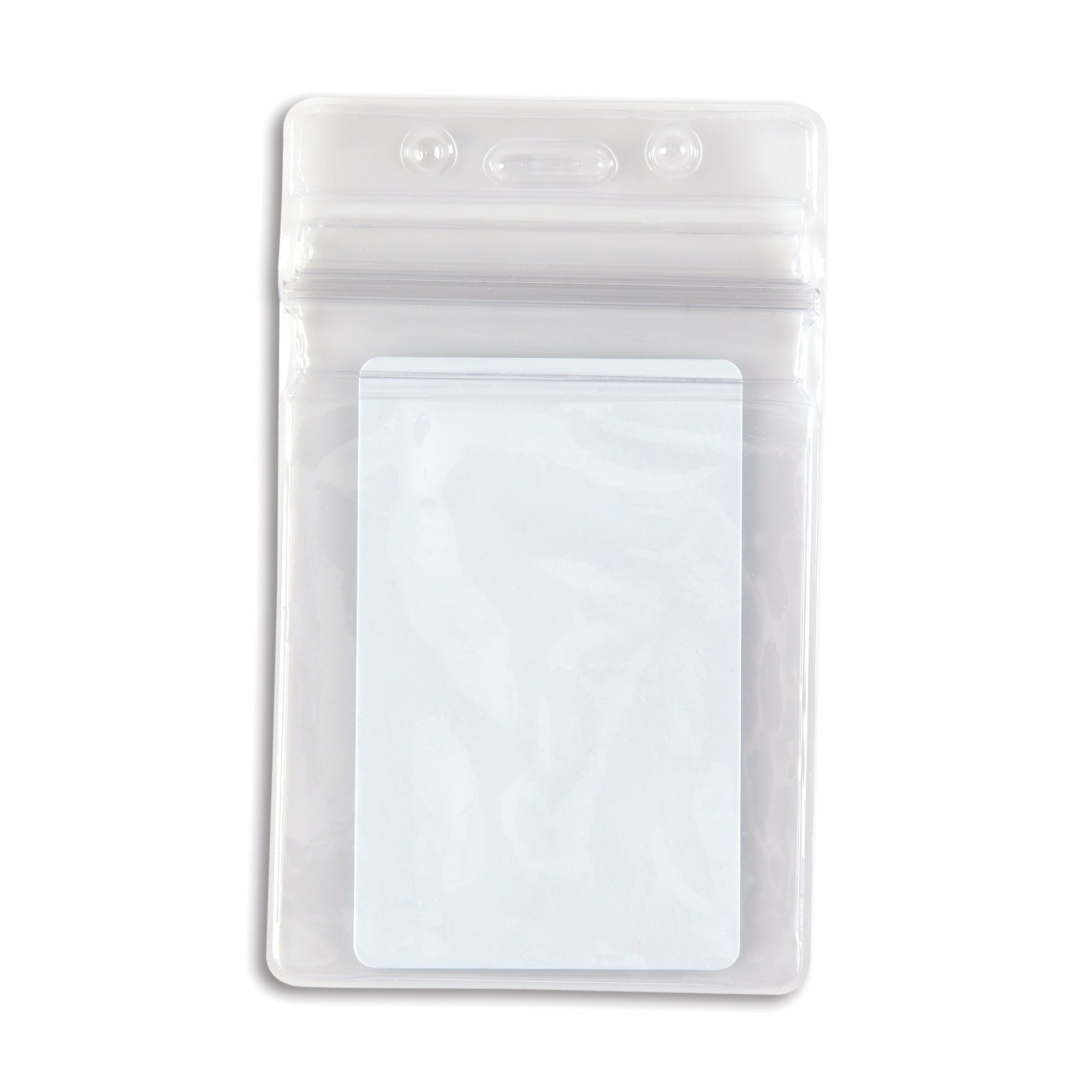 Vertical ID Badge Holder with Zip-Lock