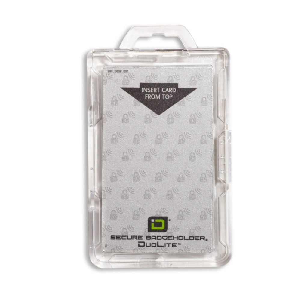 Clear RFID Secure Badge Holder - Clear