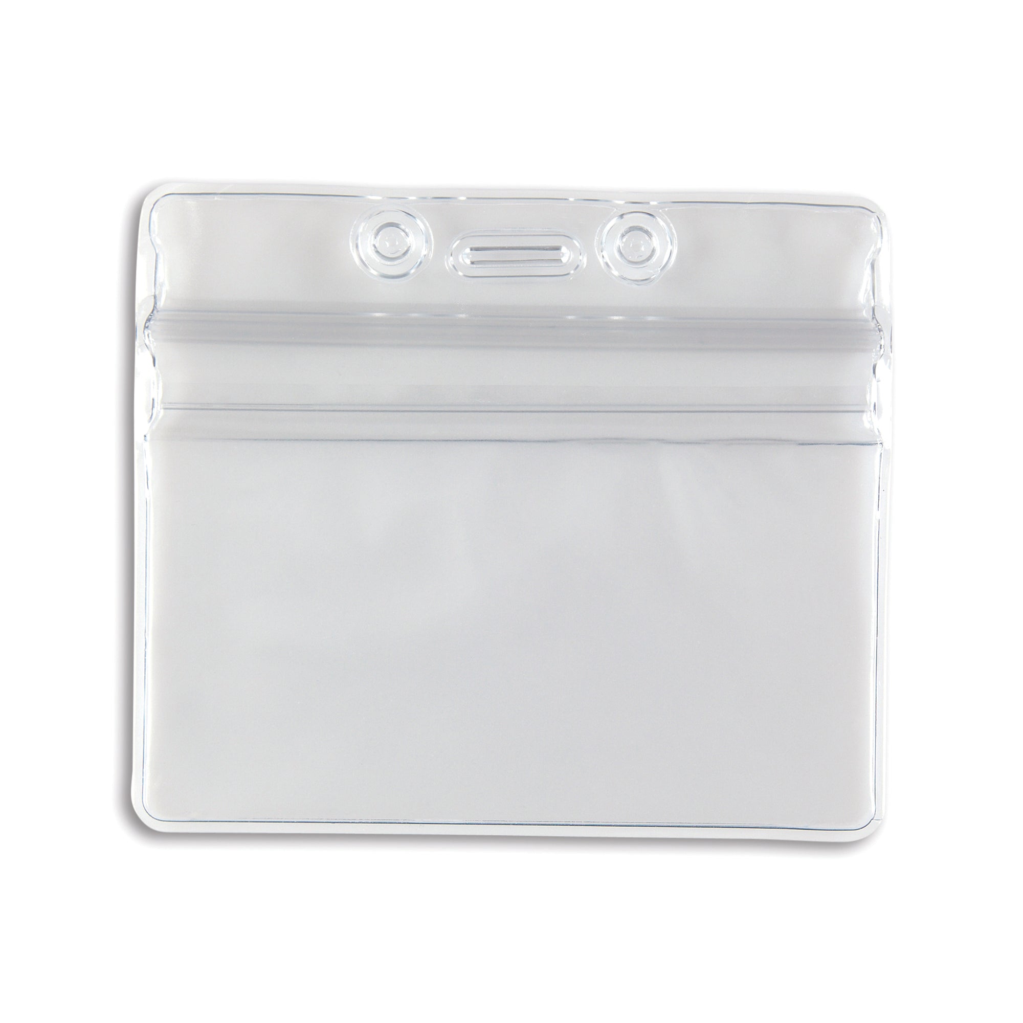 Horizontal ID Badge Holder with Sealable Top