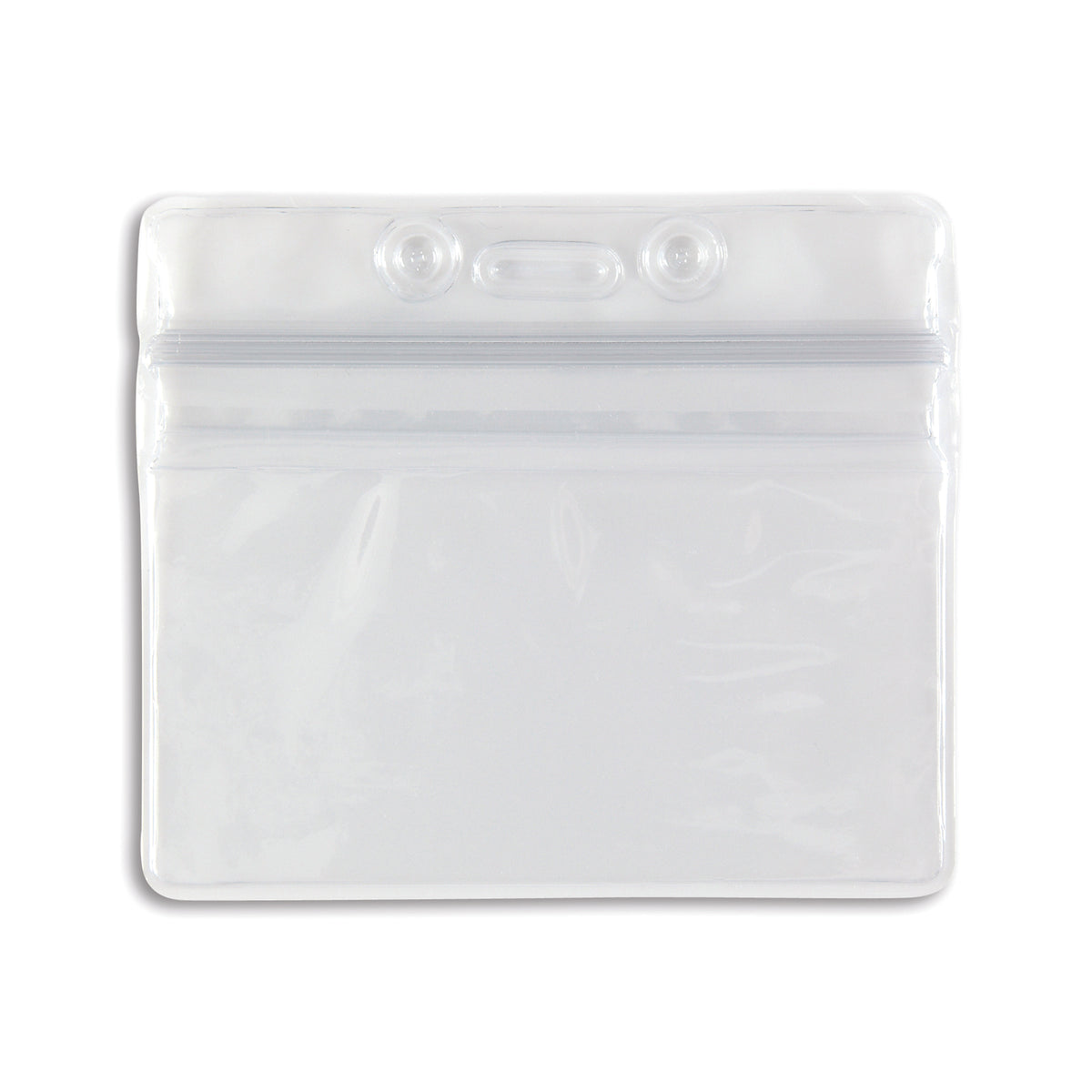 Horizontal ID Badge Holder with Sealable Top
