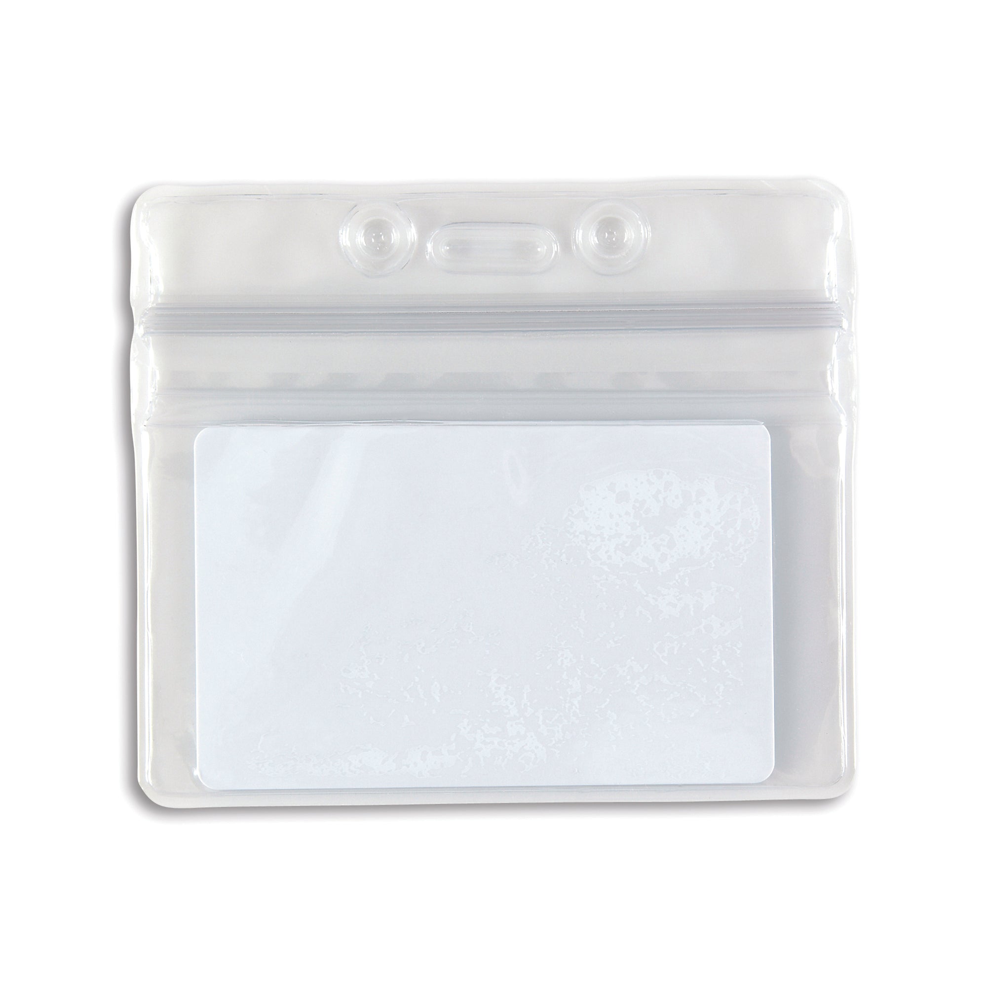 Horizontal ID Badge Holder with Sealable Top