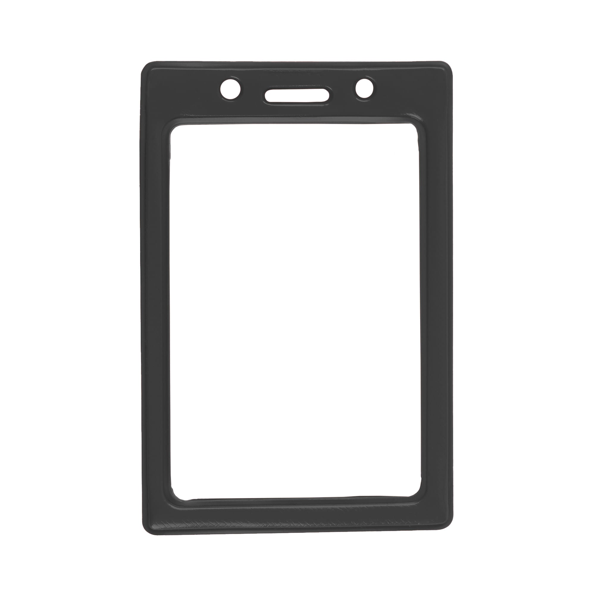 Vertical Color Frame Badge Holder - 50 Pack - Black