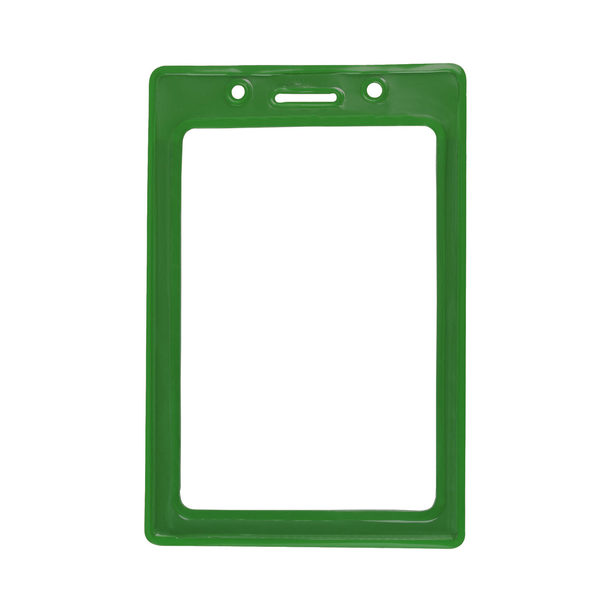 Vertical Color Frame Badge Holder - 50 Pack - Green - back view