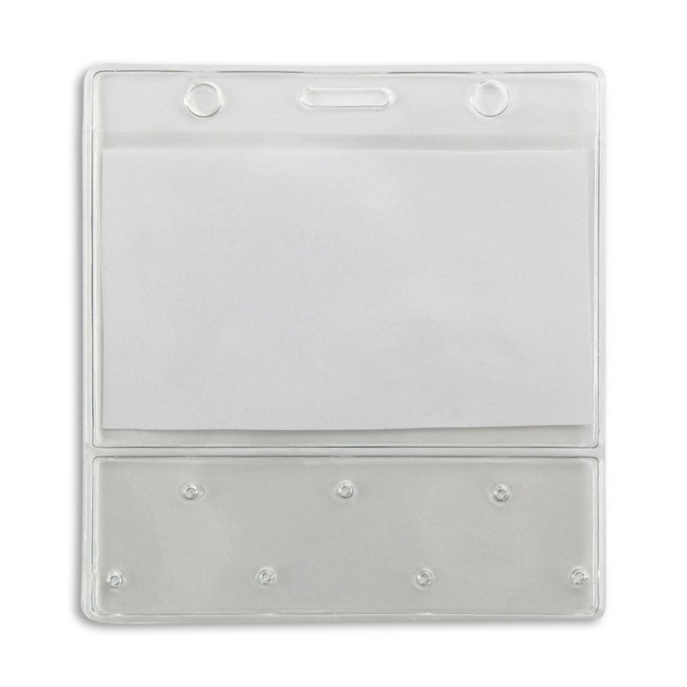 Horizontal Badge Holder with Lapel Pin Display - 25 Pack - in use