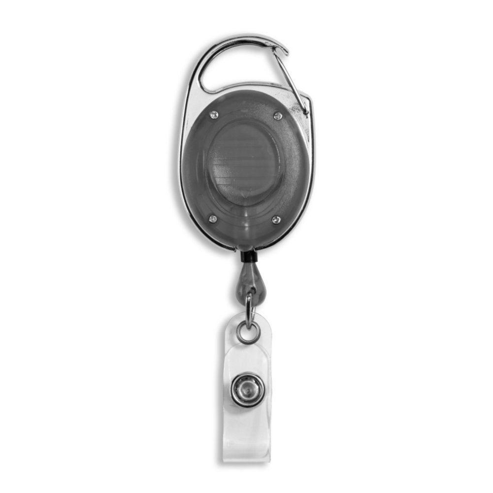 Carabiner Badge Reel w/ LED Light - 25 Pack - back view