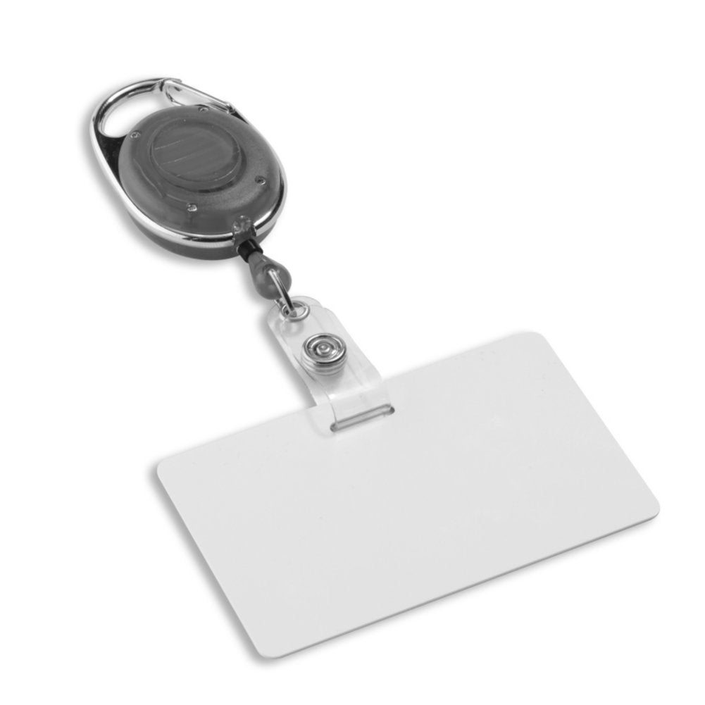 Carabiner Badge Reel w/ LED Light - 25 Pack - in use