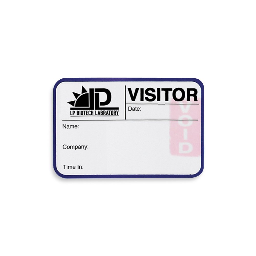 Custom Printed Visitor Pass Registry Book with Self-Expiring Badges