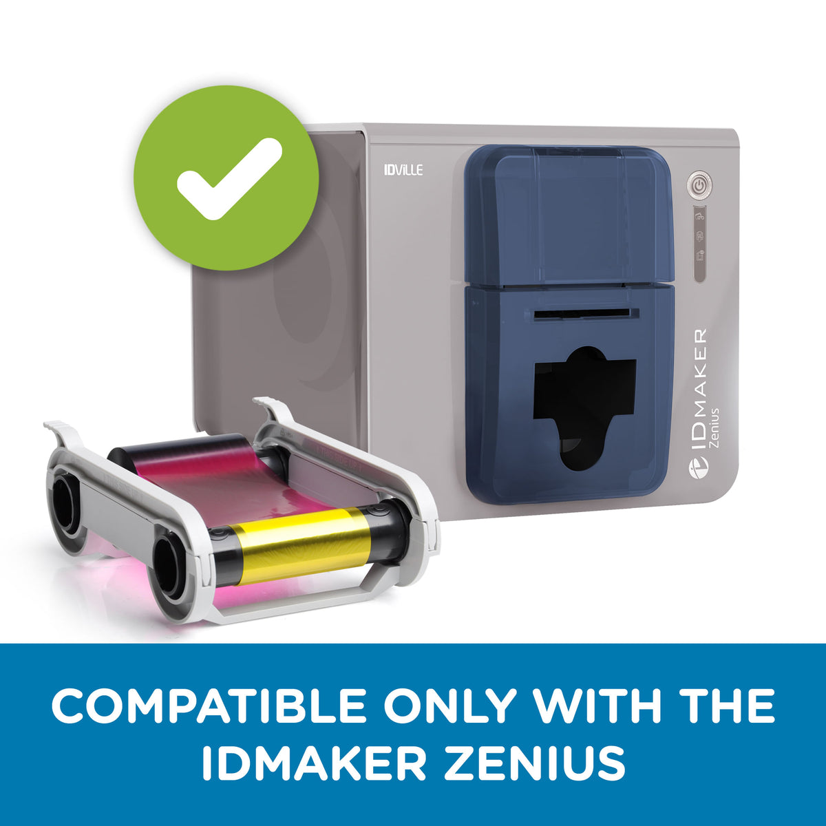 ID Maker® Primacy & Zenius - 200-Print YMCKO Printer Ribbon