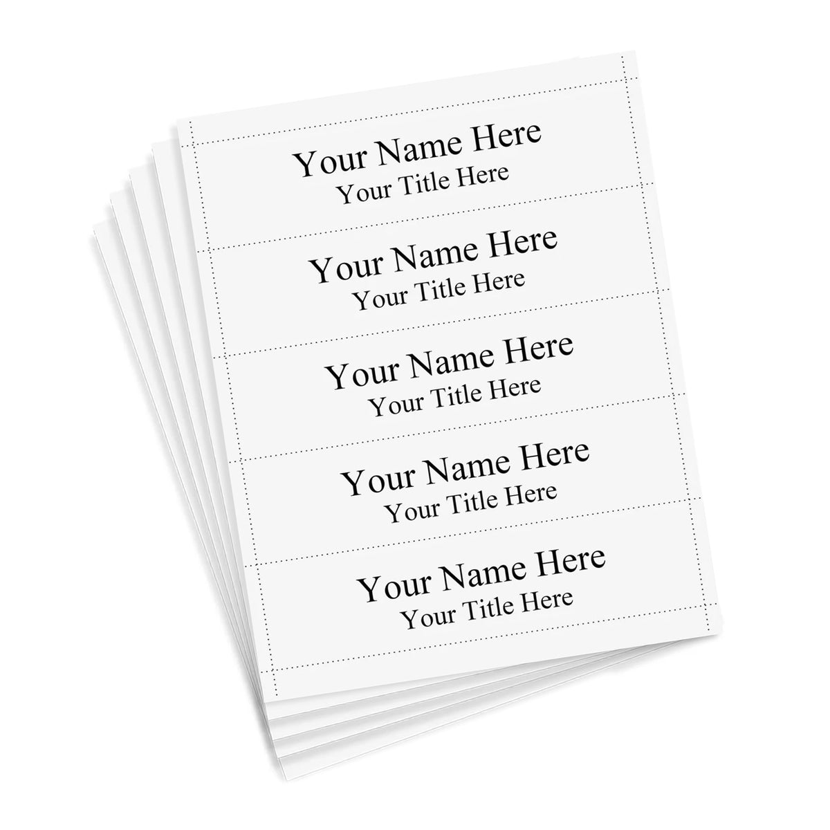 8”x2” Perforated Nameplate Card Stock – 25 Pack