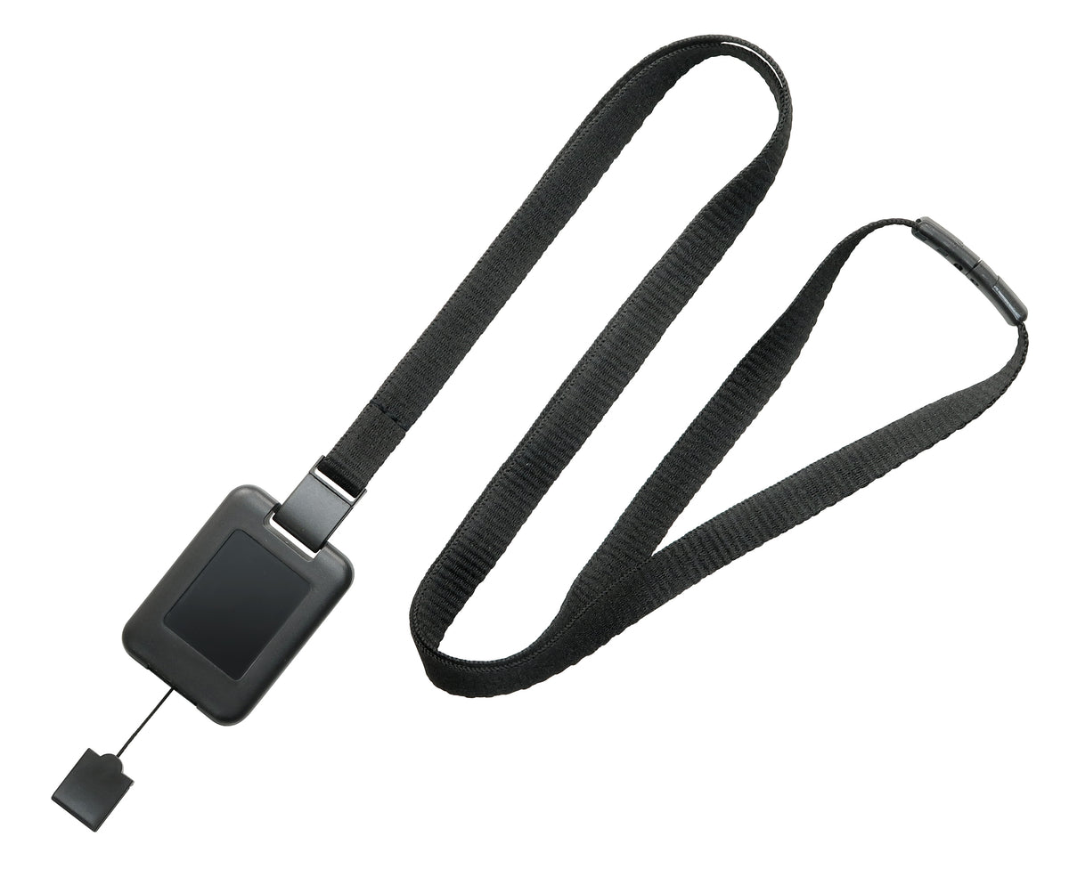 SlimReel Retractable Badge Reel & Lanyard Combo with Breakaway – 25 Pack